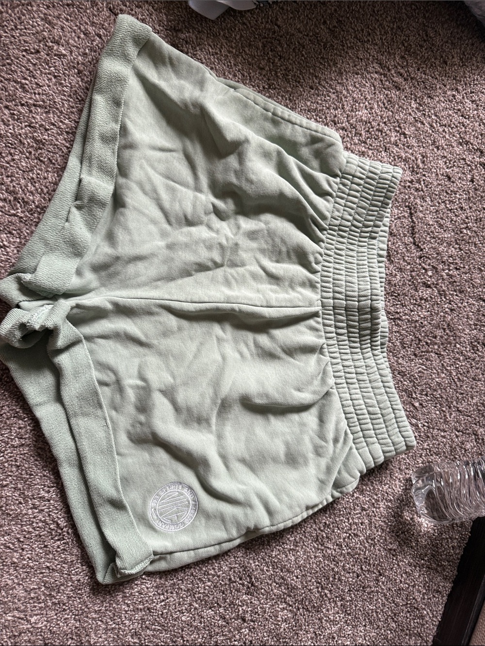 Nike Light Sage Elastic Waist Athletic Shorts